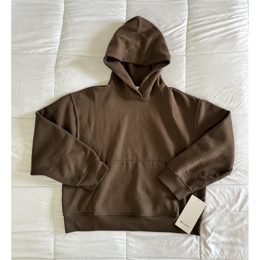 New Lululemon W Steady State Oversized Hoodie Size Medium Fleece Walnut - Picture 1 of 8